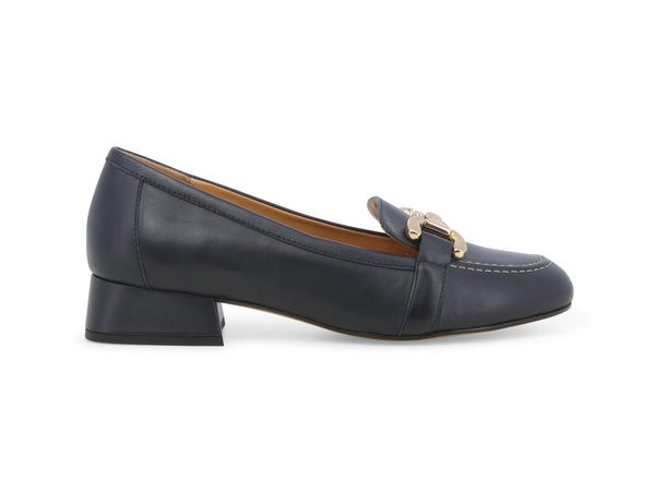 Melluso Mocassino Donna con Morsetto Oro Tomaia Pelle Blu V101Z-249419